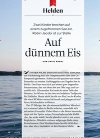 Titelbild der Ausgabe 11/2018 von Helden: Auf dünnem Eis. Zeitschriften als Abo oder epaper bei United Kiosk online kaufen.