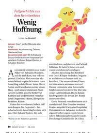 Titelbild der Ausgabe 8/2020 von Fallgeschichte aus dem Krankenhaus: Wenig Hoffnung. Zeitschriften als Abo oder epaper bei United Kiosk online kaufen.