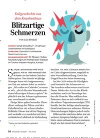Titelbild der Ausgabe 9/2020 von Blitzartige Schmerzen. Zeitschriften als Abo oder epaper bei United Kiosk online kaufen.