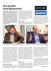 Titelbild der Ausgabe 2/2019 von Aus Inoutic wird Deceuninck. Zeitschriften als Abo oder epaper bei United Kiosk online kaufen.