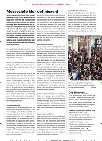 Titelbild der Ausgabe 2/2019 von Messeziele klar definieren!. Zeitschriften als Abo oder epaper bei United Kiosk online kaufen.