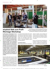 Titelbild der Ausgabe 3/2019 von aluplast lädt zum Profi-Montage-Workshop. Zeitschriften als Abo oder epaper bei United Kiosk online kaufen.