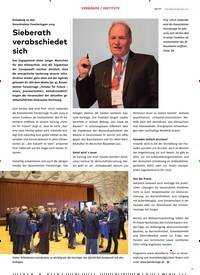 Titelbild der Ausgabe 8/2019 von Sieberath verabschiedet sich. Zeitschriften als Abo oder epaper bei United Kiosk online kaufen.