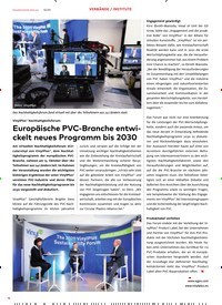 Titelbild der Ausgabe 12/2020 von VERBÄNDE / INSTITUTE: VinylPlus® Nachhaltigkeitsforum: Europäische PVC-Branche entwickelt neues Programm bis 2030. Zeitschriften als Abo oder epaper bei United Kiosk online kaufen.