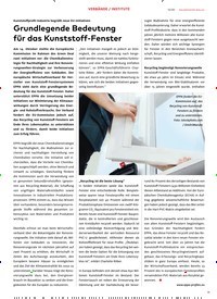 Titelbild der Ausgabe 12/2020 von VERBÄNDE / INSTITUTE: Kunststoffprofil-Industrie begrüßt neue EU-Initiativen: Grundlegende Bedeutung für das Kunststoff-Fenster. Zeitschriften als Abo oder epaper bei United Kiosk online kaufen.