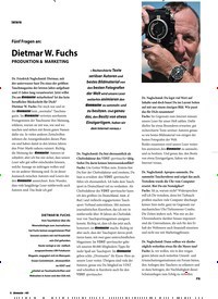 Titelbild der Ausgabe 3/2019 von Fünf Fragen an: Dietmar W. Fuchs PRODUKTION & MARKETING. Zeitschriften als Abo oder epaper bei United Kiosk online kaufen.