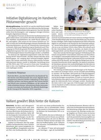 Titelbild der Ausgabe 14/2018 von Nachrichten: Initiative Digitalisierung im Handwerk: Pilotanwender gesucht. Zeitschriften als Abo oder epaper bei United Kiosk online kaufen.