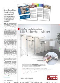 Titelbild der Ausgabe 8/2019 von Neue Broschüre: Druckhaltung und Wasserbeschaff enheit von Heizungsanlagen. Zeitschriften als Abo oder epaper bei United Kiosk online kaufen.