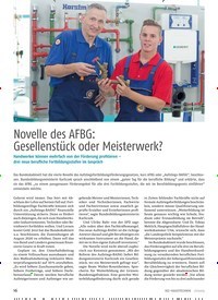 Titelbild der Ausgabe 21/2019 von Novelle des AFBG: Gesellenstück oder Meisterwerk?. Zeitschriften als Abo oder epaper bei United Kiosk online kaufen.