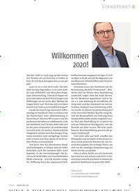 Titelbild der Ausgabe 1/2020 von Willkommen 2020!. Zeitschriften als Abo oder epaper bei United Kiosk online kaufen.