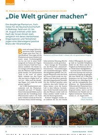 Titelbild der Ausgabe 10/2018 von 36. Plantarium: Neuaufstellung zusammen mit Groen-Direkt: „Die Welt grüner machen“. Zeitschriften als Abo oder epaper bei United Kiosk online kaufen.