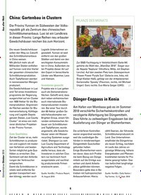 Titelbild der Ausgabe 11/2018 von China: Gartenbau in Clustern. Zeitschriften als Abo oder epaper bei United Kiosk online kaufen.