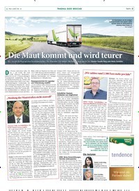 Titelbild der Ausgabe 21/2018 von Die Maut kommt und wird teurer. Zeitschriften als Abo oder epaper bei United Kiosk online kaufen.