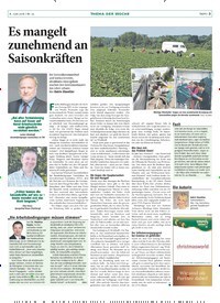 Titelbild der Ausgabe 23/2018 von Es mangelt zunehmend an Saisonkräften. Zeitschriften als Abo oder epaper bei United Kiosk online kaufen.