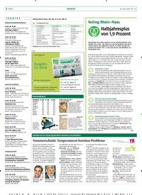 Titelbild der Ausgabe 30/2018 von Veiling Rhein-Maas: Halbjahresplus von 1,9 Prozent. Zeitschriften als Abo oder epaper bei United Kiosk online kaufen.