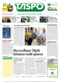 Titelbild der Ausgabe 31/2018 von Recycelbare Töpfe können Geld sparen. Zeitschriften als Abo oder epaper bei United Kiosk online kaufen.