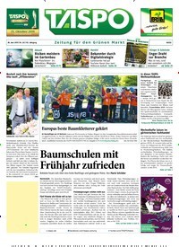 Titelbild der Ausgabe 26/2019 von Baumschulenmi t Frühjahr zufrieden. Zeitschriften als Abo oder epaper bei United Kiosk online kaufen.