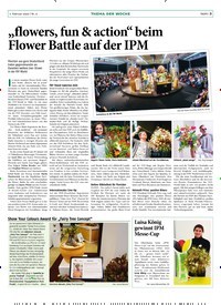 Titelbild der Ausgabe 6/2020 von „flowers, fun & action“ beim Flower Battle auf der IPM. Zeitschriften als Abo oder epaper bei United Kiosk online kaufen.
