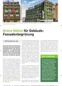Titelbild der Ausgabe 8/2018 von IM FOKUS: Grüne Hüllen für Gebäude: Fassadenbegrünung. Zeitschriften als Abo oder epaper bei United Kiosk online kaufen.