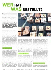 Titelbild der Ausgabe 1/2019 von WER HAT WAS BESTELLT?. Zeitschriften als Abo oder epaper bei United Kiosk online kaufen.