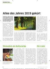 Titelbild der Ausgabe 6/2019 von Allee des Jahres 2019 gekürt. Zeitschriften als Abo oder epaper bei United Kiosk online kaufen.