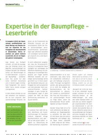 Titelbild der Ausgabe 5/2022 von Expertise in der Baumpflege – Leserbriefe. Zeitschriften als Abo oder epaper bei United Kiosk online kaufen.