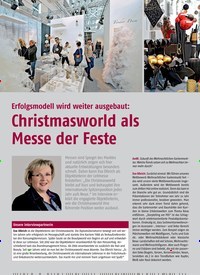 Titelbild der Ausgabe 1/2015 von Erfolgsmodell wird weiter ausgebaut: Christmasworld als Messe der Feste. Zeitschriften als Abo oder epaper bei United Kiosk online kaufen.
