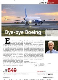 Titelbild der Ausgabe 1/2023 von Bye-bye Boeing. Zeitschriften als Abo oder epaper bei United Kiosk online kaufen.