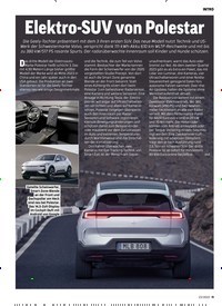 Titelbild der Ausgabe 23/2022 von Elektro-SUV von Polestar. Zeitschriften als Abo oder epaper bei United Kiosk online kaufen.