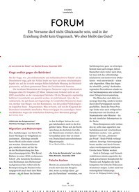Titelbild der Ausgabe 1/2019 von Leserbriefe: FORUM. Zeitschriften als Abo oder epaper bei United Kiosk online kaufen.