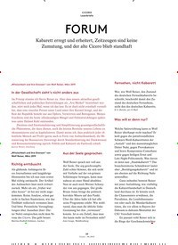 Titelbild der Ausgabe 4/2019 von CICERO Leserbriefe: FORUM. Zeitschriften als Abo oder epaper bei United Kiosk online kaufen.
