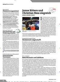 Titelbild der Ausgabe 1/2020 von Nachrichten: Janne Ritters und Christian Hess siegreich. Zeitschriften als Abo oder epaper bei United Kiosk online kaufen.