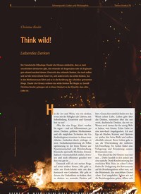 Titelbild der Ausgabe 79/2019 von Think wild!: Liebendes Denken. Zeitschriften als Abo oder epaper bei United Kiosk online kaufen.