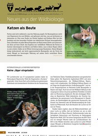 Titelbild der Ausgabe 23/2018 von Neues aus der Wildbiologie: Katzen als Beute. Zeitschriften als Abo oder epaper bei United Kiosk online kaufen.