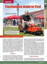 Titelbild der Ausgabe 4/2019 von Flachwagen made in Tirol. Zeitschriften als Abo oder epaper bei United Kiosk online kaufen.
