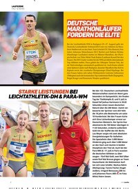 Titelbild der Ausgabe 5/2023 von STARKE LEISTUNGEN BEI LEICHTATHLETIK-DM & PARA-WM. Zeitschriften als Abo oder epaper bei United Kiosk online kaufen.