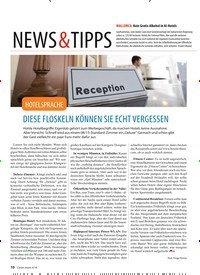 Titelbild der Ausgabe 4/2018 von HOTELSPRACHE: DIESE FLOSKELN KÖNNEN SIE ECHT VERGESSEN. Zeitschriften als Abo oder epaper bei United Kiosk online kaufen.