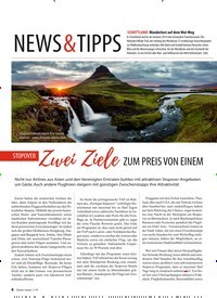 Titelbild der Ausgabe 1/2019 von STOPOVER: Zwei Ziele ZUM PREIS VON EINEM. Zeitschriften als Abo oder epaper bei United Kiosk online kaufen.