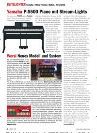Titelbild der Ausgabe 169/2022 von Yamaha P-S500 Piano mit Stream-Lights. Zeitschriften als Abo oder epaper bei United Kiosk online kaufen.