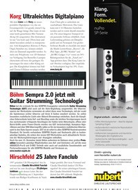 Titelbild der Ausgabe 169/2022 von Korg Ultraleichtes Digitalpiano. Zeitschriften als Abo oder epaper bei United Kiosk online kaufen.