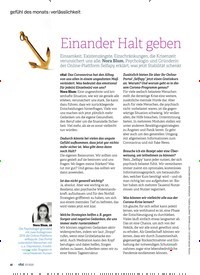 Titelbild der Ausgabe 7/2020 von Einander Halt geben. Zeitschriften als Abo oder epaper bei United Kiosk online kaufen.