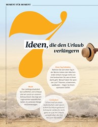 Titelbild der Ausgabe 20/2019 von MOMENT FÜR MOMENT:7 Ideen, die den Urlaub verlängern. Zeitschriften als Abo oder epaper bei United Kiosk online kaufen.