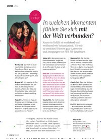 Titelbild der Ausgabe 17/2025 von In welchen Momenten fühlen Sie sich mit der Welt verbunden?. Zeitschriften als Abo oder epaper bei United Kiosk online kaufen.