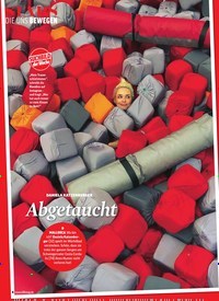 Titelbild der Ausgabe 14/2019 von Die uns bewegen: DANIELA KATZENBERGER: Abgetaucht. Zeitschriften als Abo oder epaper bei United Kiosk online kaufen.