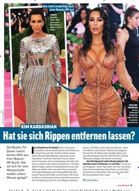 Titelbild der Ausgabe 25/2019 von KIM KARDASHIAN: Hat sie sich Rippen entfernen lassen?. Zeitschriften als Abo oder epaper bei United Kiosk online kaufen.