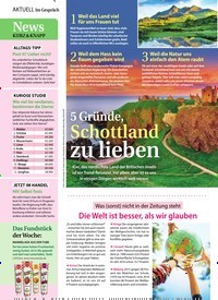 Titelbild der Ausgabe 42/2018 von 5 Gründe, Schottland zu lieben. Zeitschriften als Abo oder epaper bei United Kiosk online kaufen.