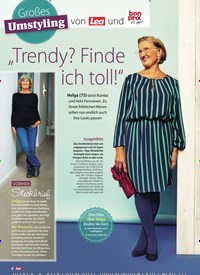 Titelbild der Ausgabe 3/2019 von Großes Umstyling :„Trendy? Finde ich toll!“. Zeitschriften als Abo oder epaper bei United Kiosk online kaufen.