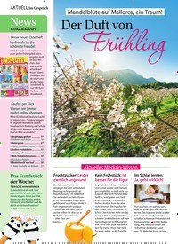 Titelbild der Ausgabe 8/2019 von Mandelblüte auf Mallorca, ein Traum!: Der Duft von Frühling. Zeitschriften als Abo oder epaper bei United Kiosk online kaufen.