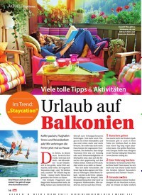 Titelbild der Ausgabe 27/2019 von Topthema: Viele tolle Tipps & Aktivitäten: Urlaub auf Balkonien. Zeitschriften als Abo oder epaper bei United Kiosk online kaufen.