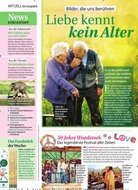Titelbild der Ausgabe 34/2019 von Bilder, die uns berühren: Liebe kennt kein Alter. Zeitschriften als Abo oder epaper bei United Kiosk online kaufen.